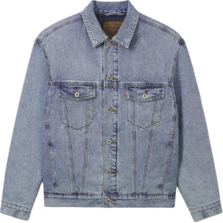Levis Levis Denim Jackets Men's Blue Lapel Moderate