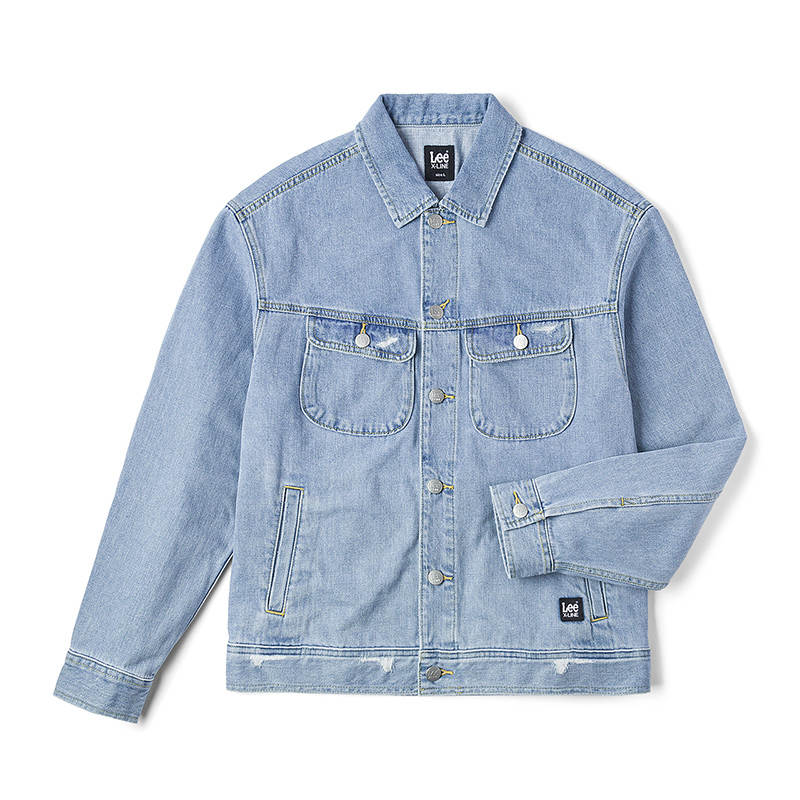 Lee Lee FW24 Denim Jacket Men's Light Blue
