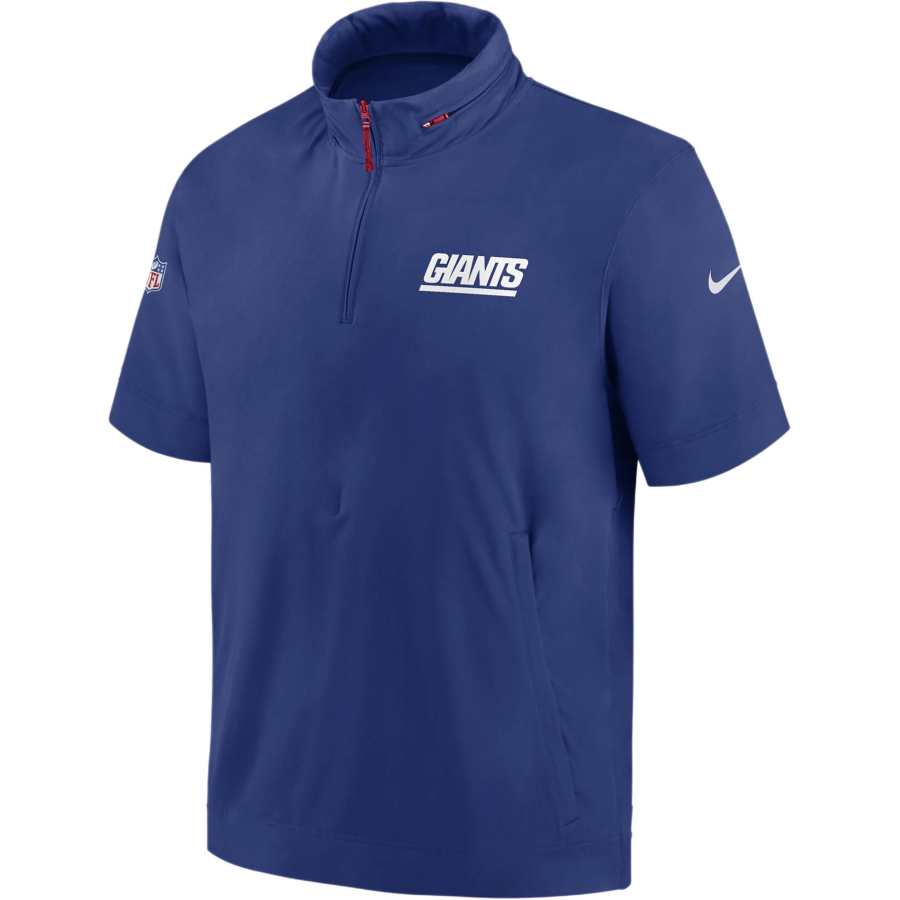 Nike Nike New York Giants Sideline Coach Men's Nike Nfl 1/2 Zip Short Sleeve Hooded Jacket