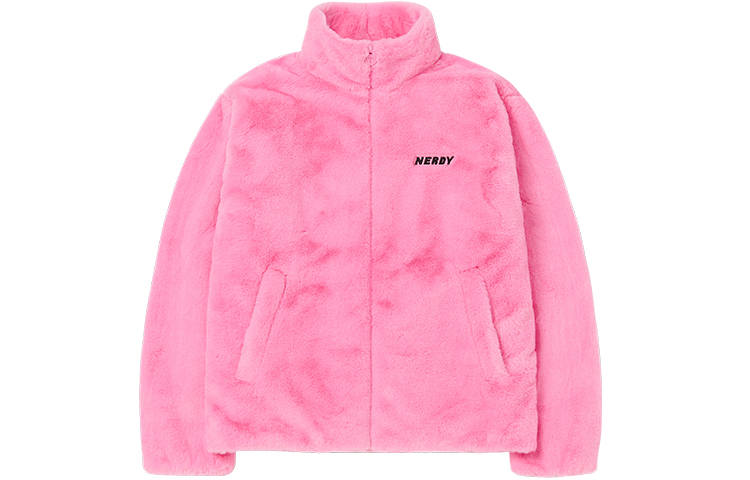 Nerdy Nerdy Velvet feel Coat Unisex Pink