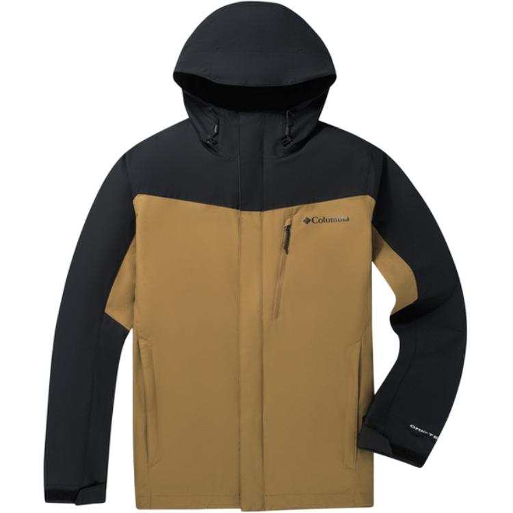 Columbia Waterproof Thermal Heat Reflective Windbreaker Jacket Men's Brown Black