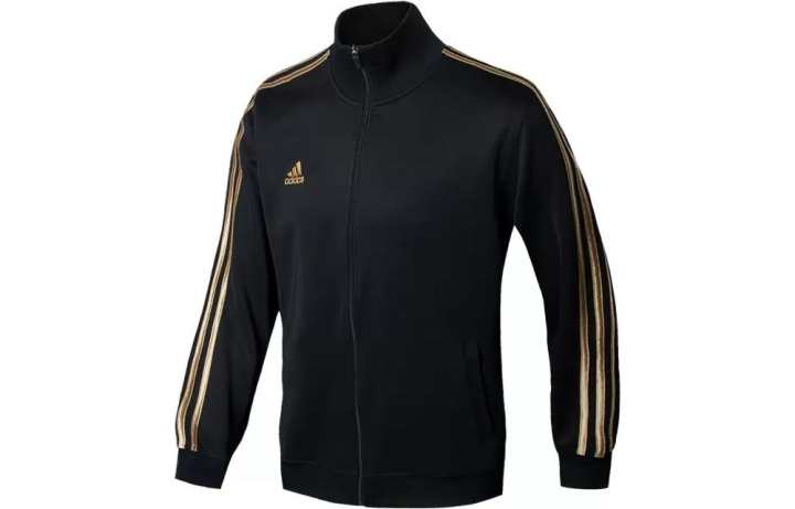 Adidas adidas Casual Stand Collar Stripe Jacket Black