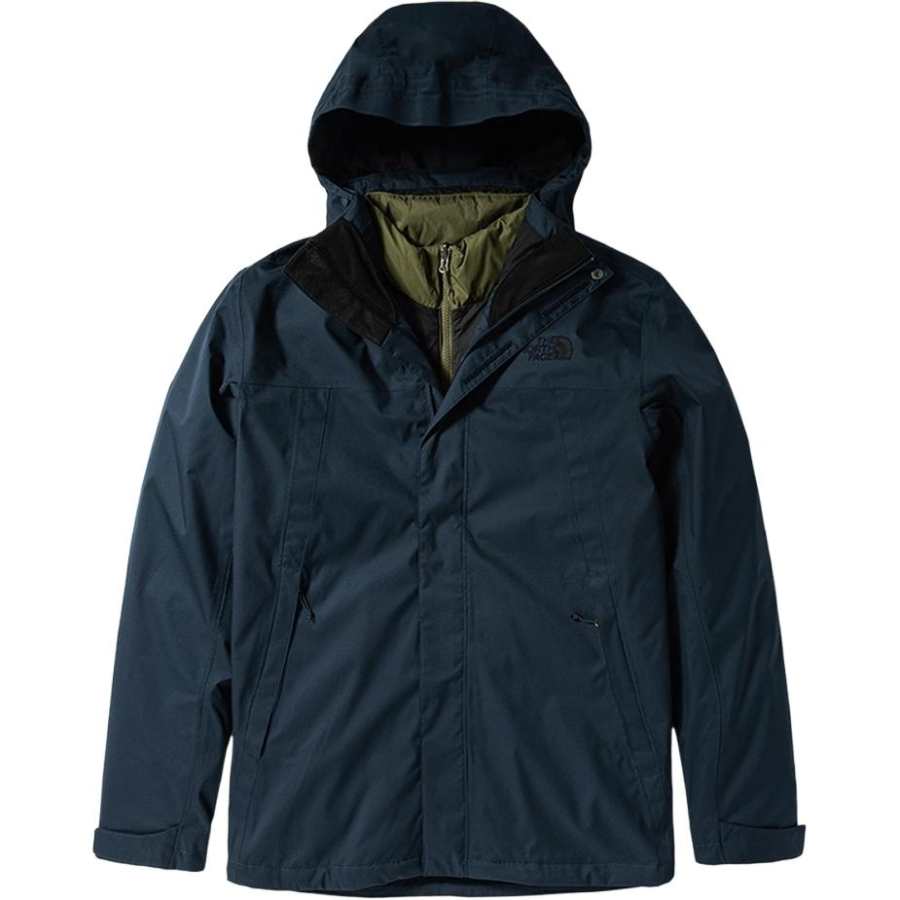 THE NORTH FACE Waterproof, Abrasion Resistant, Thermal Windbreaker Jacket Men's Dark Blue/Green