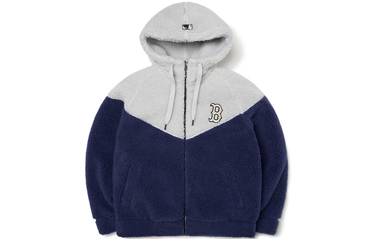 MLB MLB Velvet Jackets Unisex Blue Gray Hooded Moderate