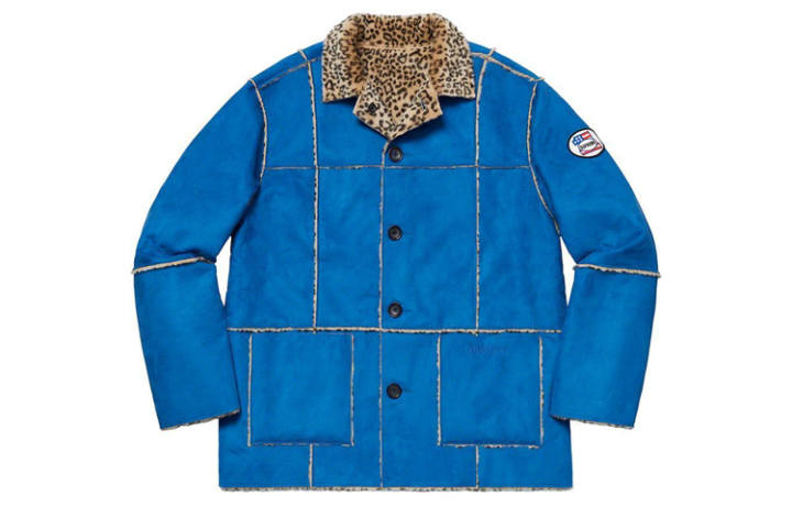 Supreme Supreme Reversible Faux Suede Leopard Coat