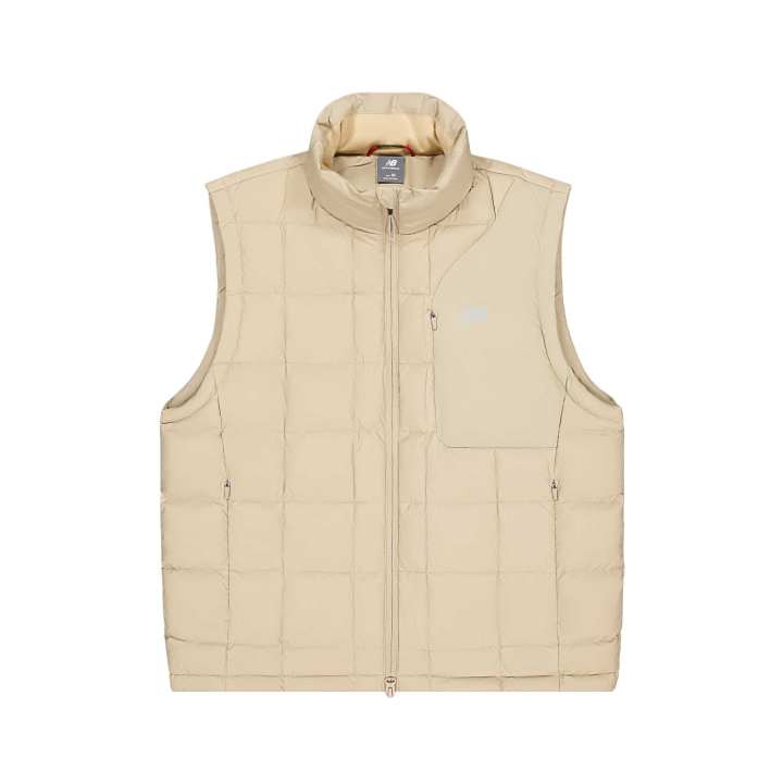 New Balance New Balance Down Vests Men's Apricot Stand Collar Moderate Other