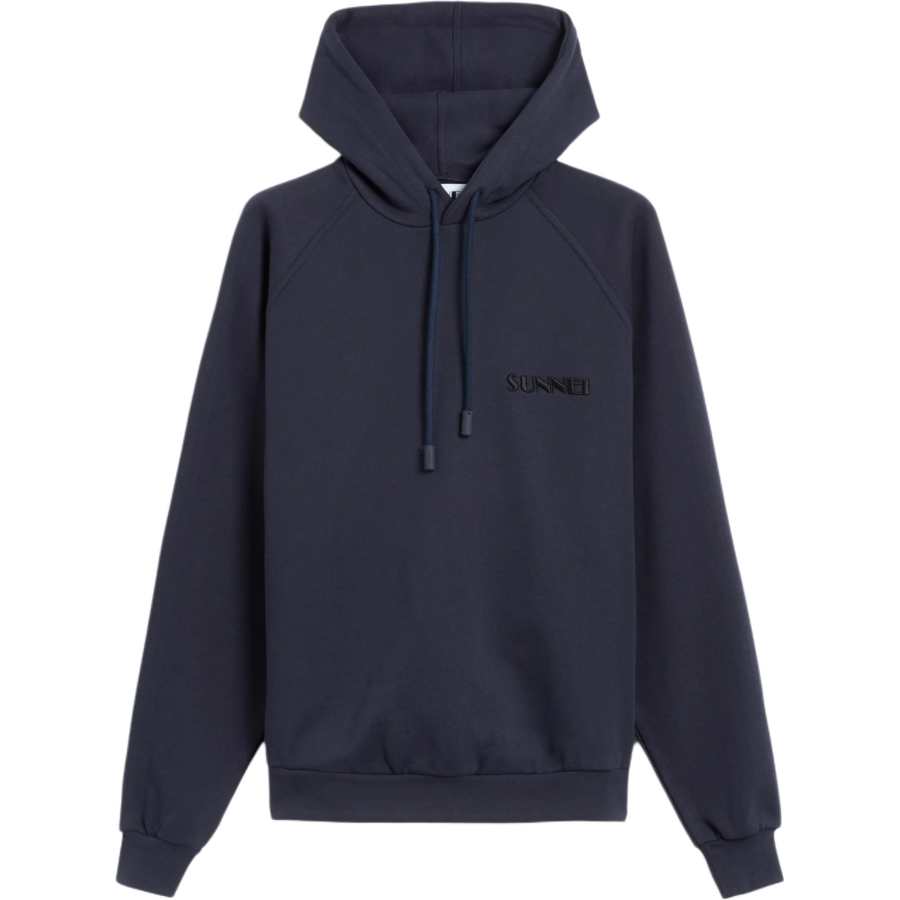 Sunnei logo-embroidered cotton hoodie