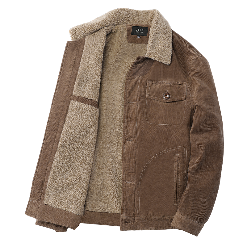 JEEP SPIRIT American Workwear Multi Pocket Fleece Lined Workwear Puffer Jacket Unisex