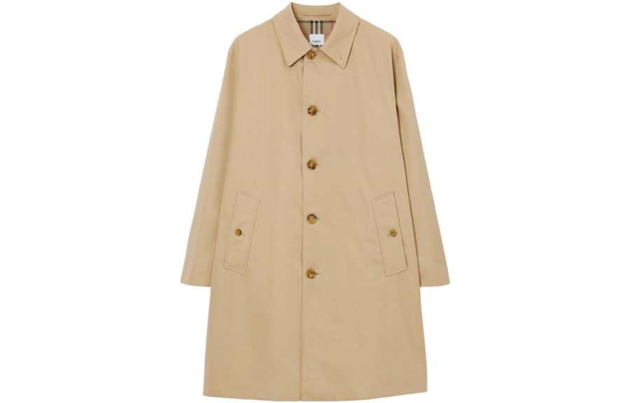 Burberry Coats Men's Beige Lapel Moderate