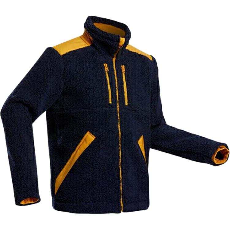 DECATHLON SH500 U WARM FLEECE JACKET Fleece Clothing Men's Blue Black