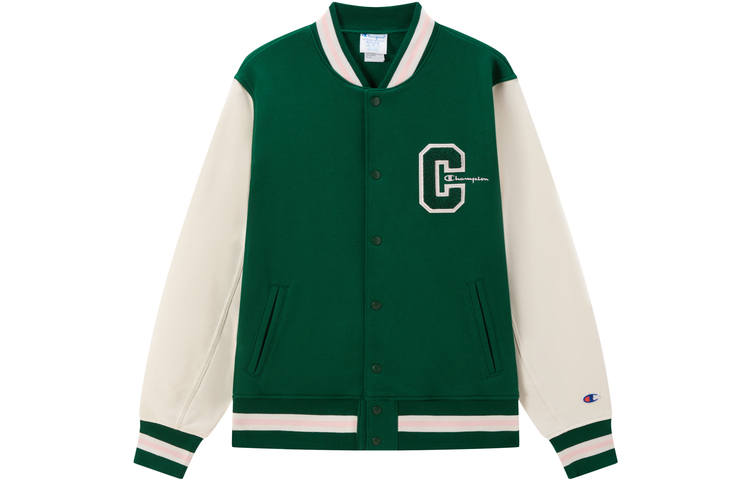 Champion Baseball Jerseys Unisex Baseball Collar Thickened And Fleece Lined Straight Fit