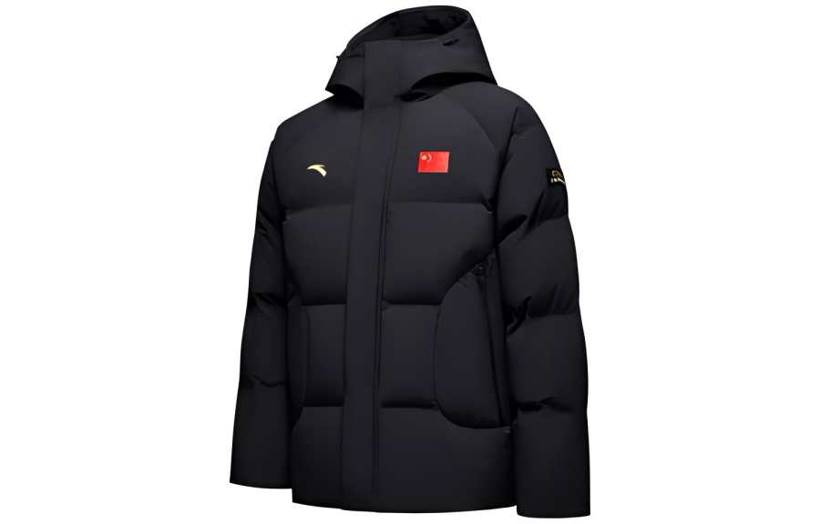 ANTA ANTA Down Jackets Men's Black Hooded Moderate Other