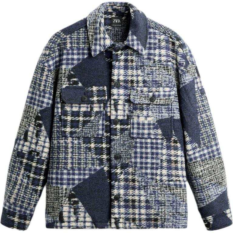 ZARA ZARA Jackets Men's Blue Lapel Moderate Other