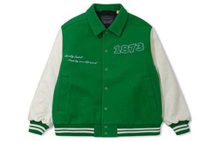 Levis Levis Baseball Jerseys Unisex Green Lapel Moderate Straight Fit