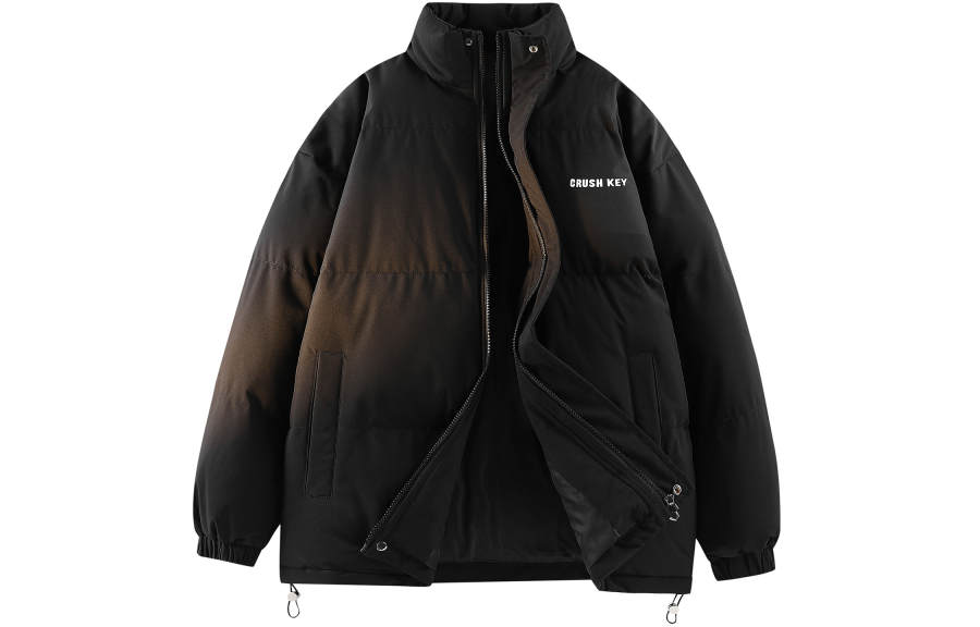 CRUSH KEY Puffer Jackets Unisex Stand Collar Thickened Padded Puffer Jacket