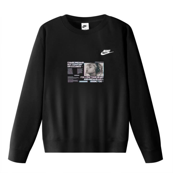 Nike Nike Sweatshirts Unisex Black Crew Neck Moderate Regular