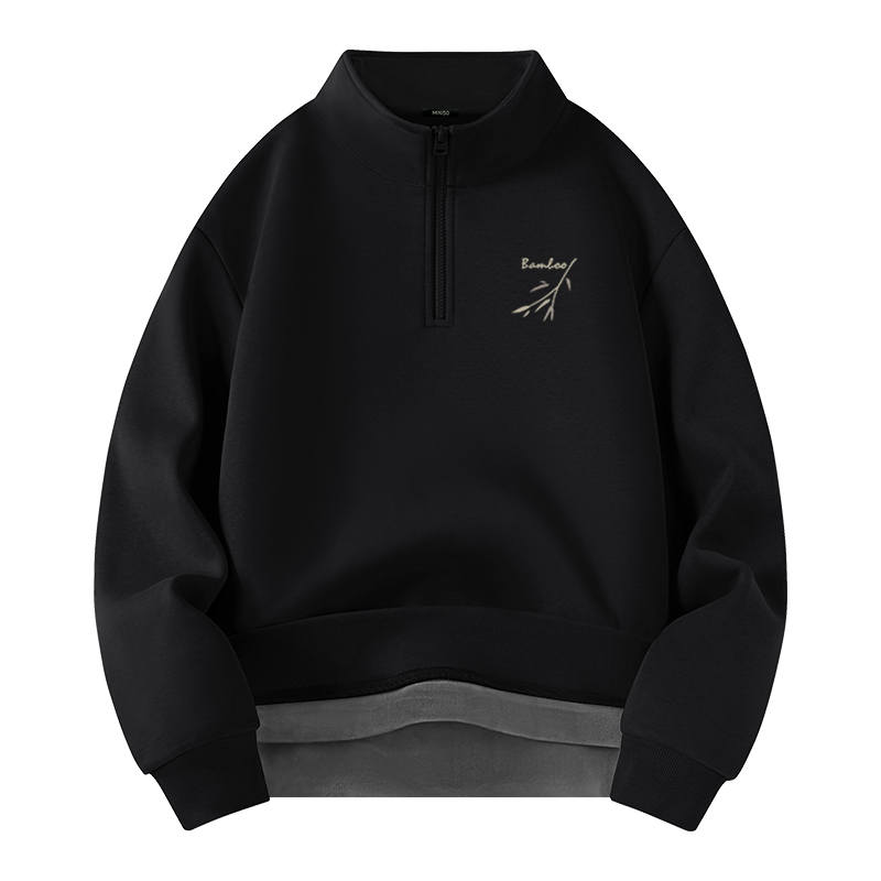 MINISO MINISO Sweatshirts Unisex Stand Collar Thickened Heavyweight