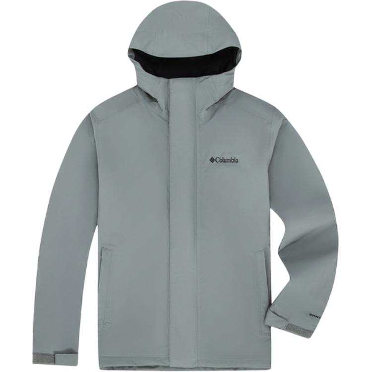 Columbia Omni Heat Waterproof Thermal Heat Reflective Windbreaker Jacket Men's Gray