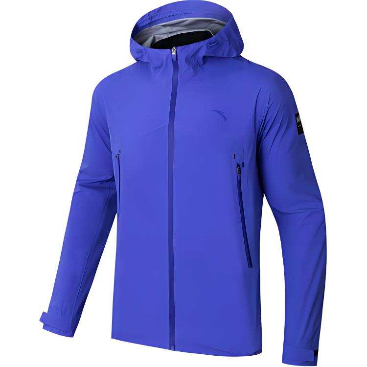 Anta Variety Training Collection Water-Resistant Windproof Breathable Windbreaker Jacket Men's Eye-Catching Blue