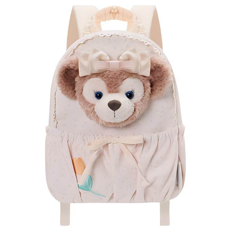 Disney 2025 Spring Duffy And Friends Cotton With Nylon Backpack Women's Pink