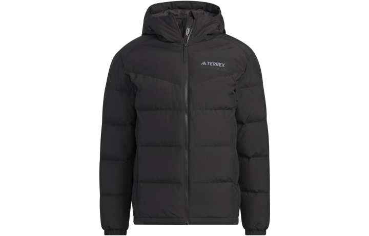 Adidas Adidas Down Jackets Men's Black Hooded Moderate Down Jacket