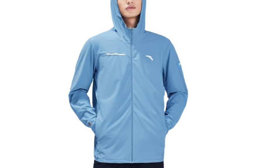 ANTA Variety Training Collection Sun Protection Clothing Men's Expedition Blue Hooded Moderate