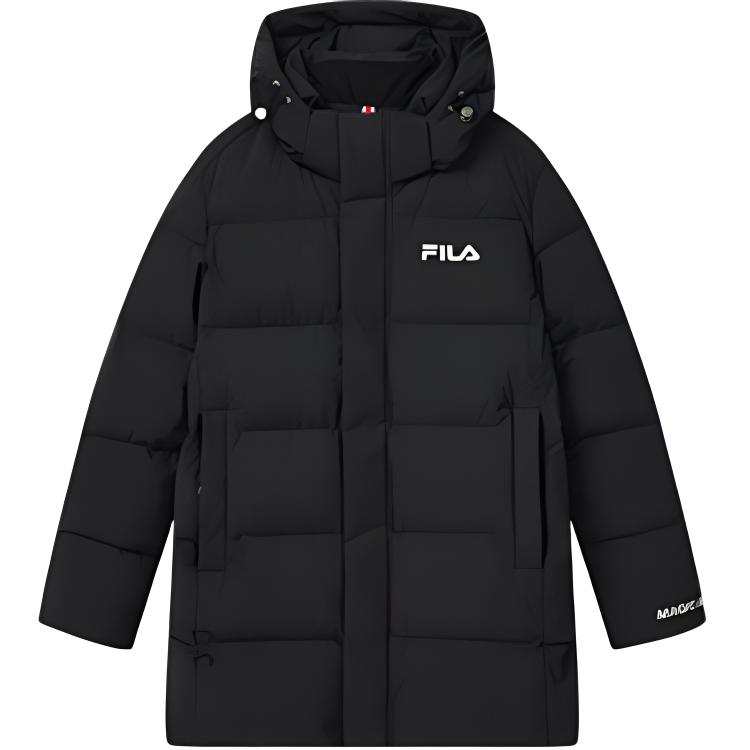 FILA Down Jackets Men's Black Hooded Moderate