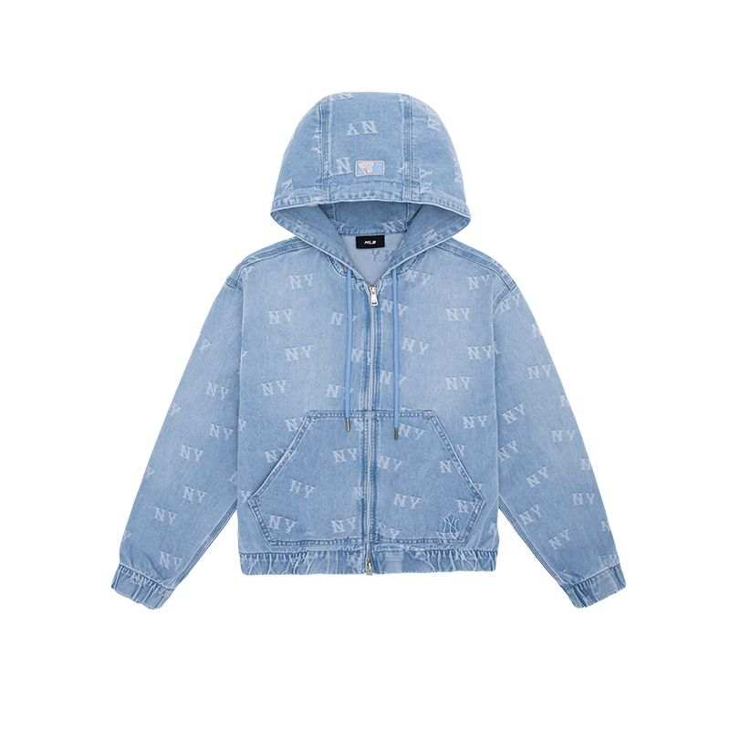 MLB MLB MONOGRAM New York Yankees Denim Jacket Unisex Light Blue