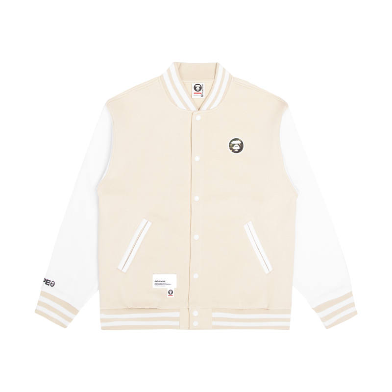 Aape Aape By *A Bathing APE® Moonface Logo Varsity Jacket