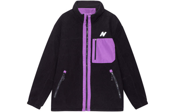 New Balance New Balance Lifestyle Casual Velvet Jackets Unisex Purple Stand Collar Moderate