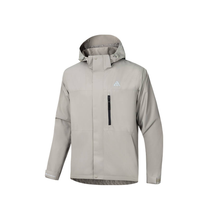 Anta Breathable Waterproof Windproof Thermal Windbreaker Jacket Unisex Oak Khaki