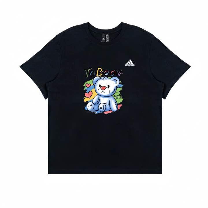 Adidas Adidas T Shirts Unisex Black Crew Neck Moderate Straight Fit