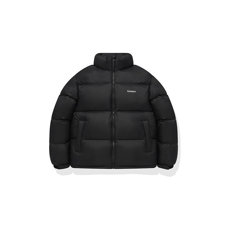 COVERNAT Down Jackets Unisex Black Stand Collar Thickened Puffer Jacket