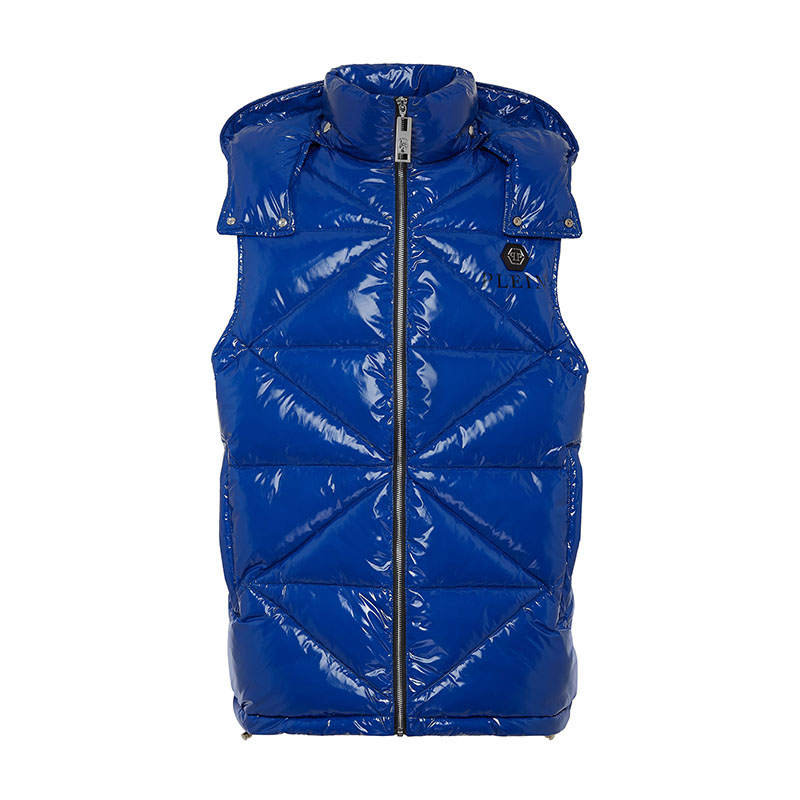Philipp Plein Hexagon logo-plaque padded gilet