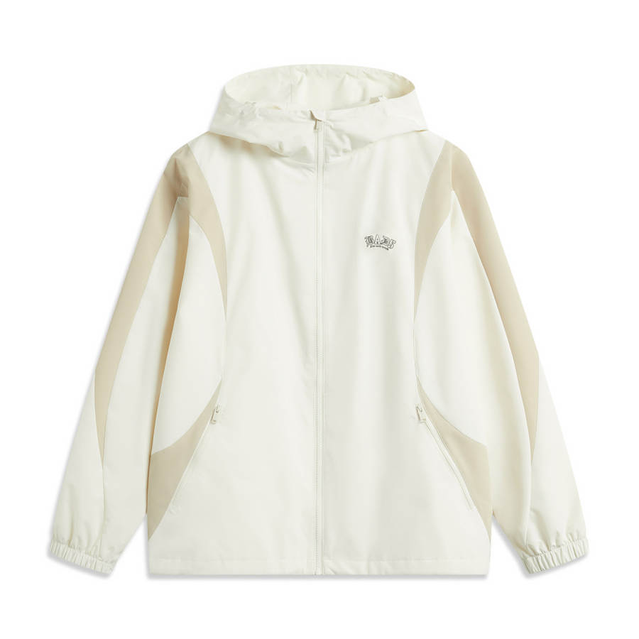 Li-Ning Li Ning Badfive Jackets & Coats Men's Ecru/Coastal Gray