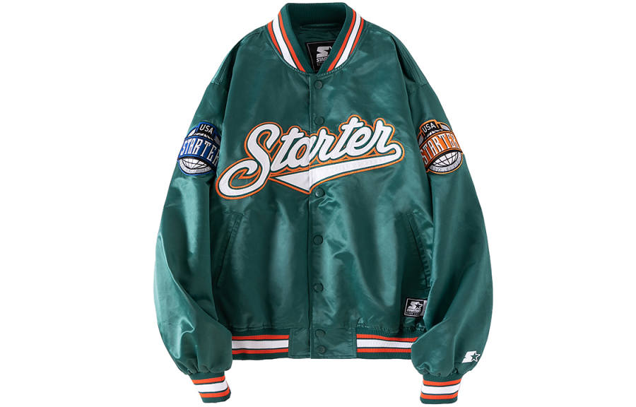 STARTER STARTER Baseball Jerseys Unisex Green Baseball Collar Moderate