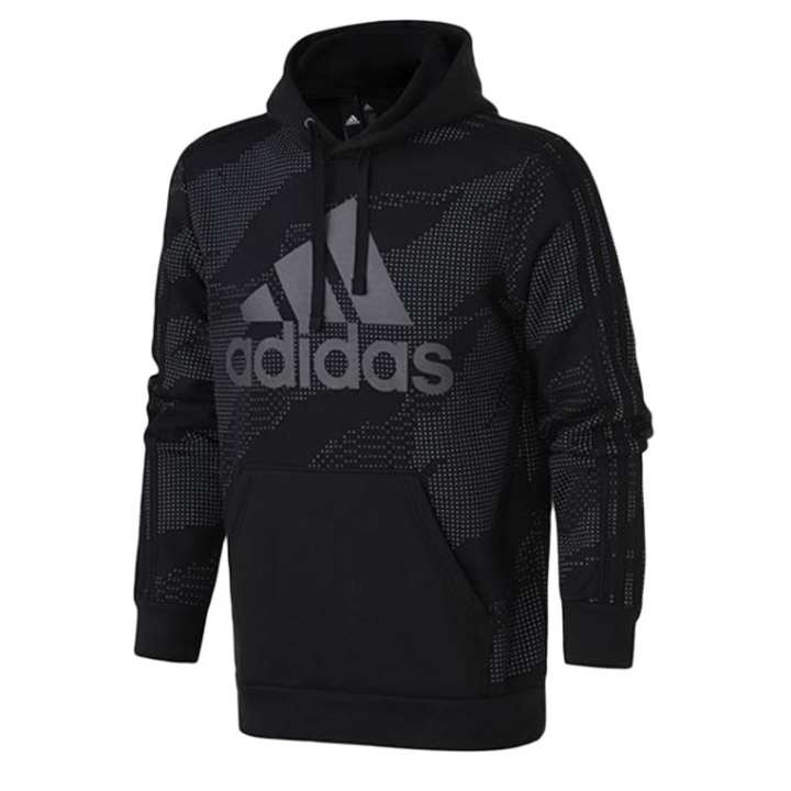 Adidas Adidas Sweatshirts Men's Black Hooded Moderate