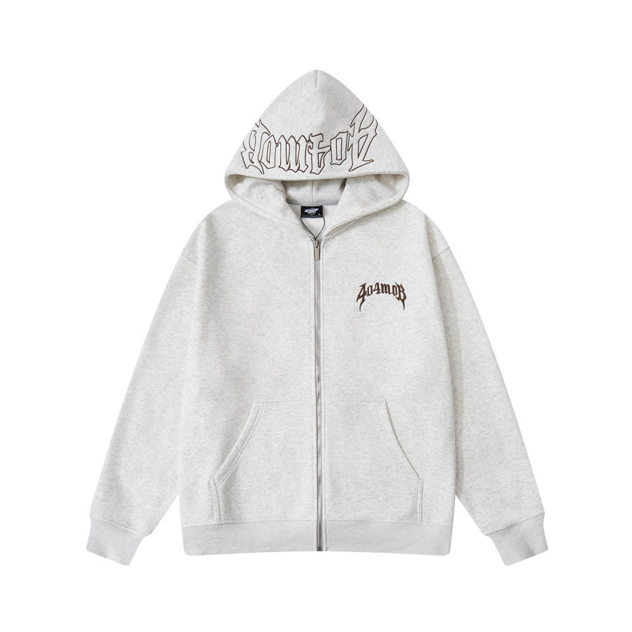 404MOB GANG Sweatshirts Unisex Hooded Thickened Cardigan