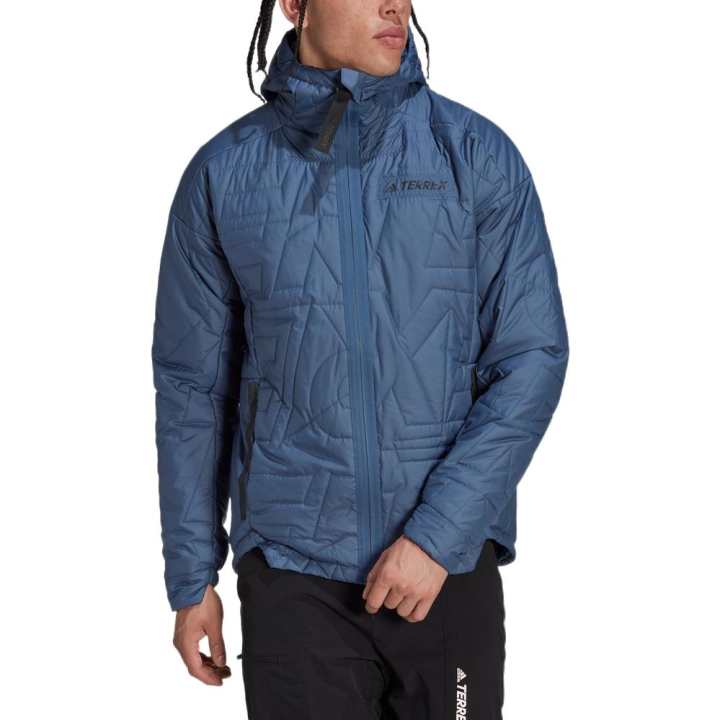 Adidas Adidas Terrex Puffer Jackets Men's Blue Hooded Thickened