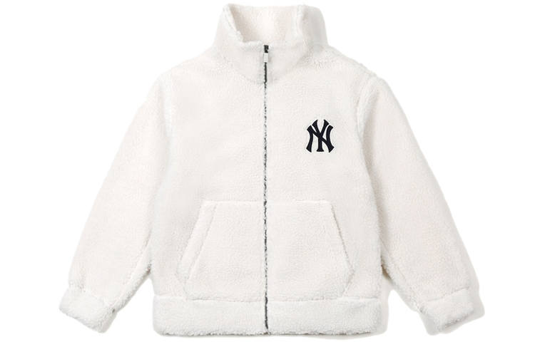 MLB MLB Velvet Jackets Unisex Ivory White Stand Collar Moderate