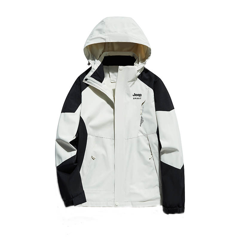 JEEP SPIRIT Jackets Unisex Detachable Hood Moderate