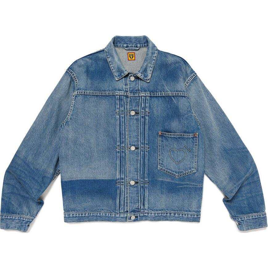 HUMAN MADE Denim Collection Denim Jackets Unisex Indigo Lapel Moderate Straight Fit