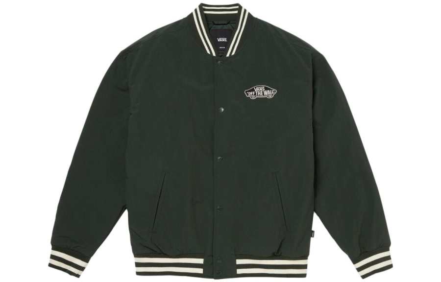 Vans Vans Jackets Men's Khaki Green Stand Collar Moderate Other