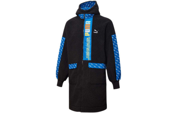 PUMA Velvet Jackets Unisex Black Hooded Moderate