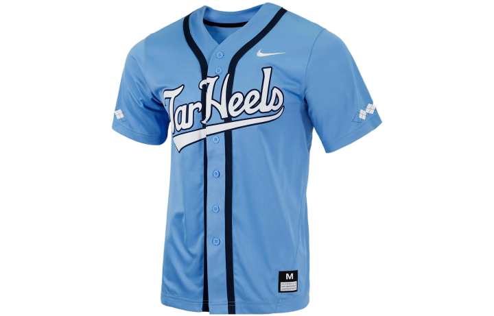 Nike Nike Baseball Jerseys Men's Blue Crew Neck Moderate Straight Fit