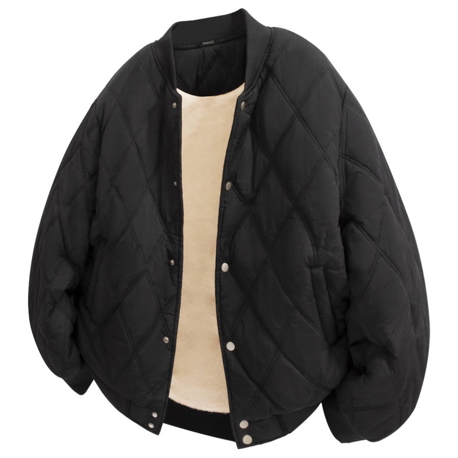 MINISO MINISO Puffer Jackets Unisex Baseball Collar Thickened