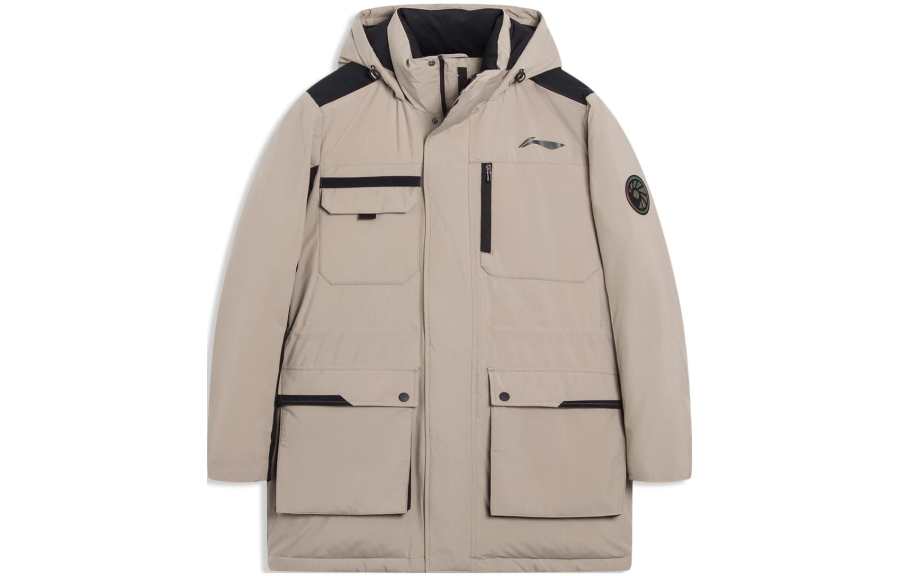 Li-Ning Li Ning Down Jacket Men's Silver Mink Brown