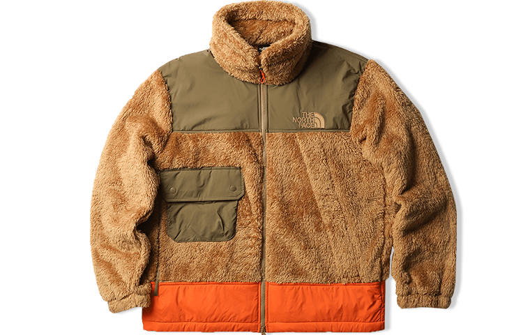 THE NORTH FACE Kazuki Kuraishi Fleece Tops Unisex Brown Stand Collar Moderate