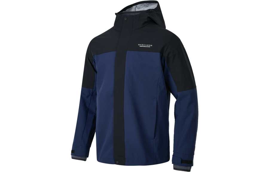 Skechers Jackets Men's Marine Collegiate Blue/02MZ Hooded Moderate Other