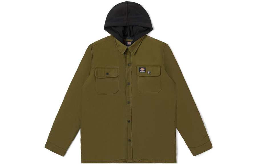 Dickies Jackets Men's Dark Olive Green Hooded Thickened Other